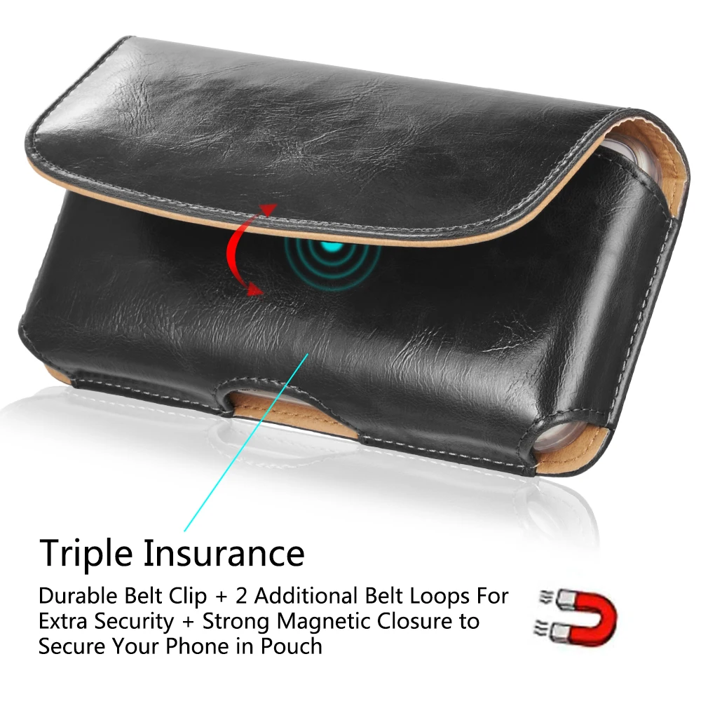 Универсальный чехол для телефона 5 дюйма с зажимом ремня кобура чехол-бумажник из