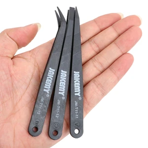 3 шт. антистатические пинцеты набор инструментов для ремонта Triad Fix для планшетов смартфонов электронные компоненты плоскиеострыеизогнутые щипцы