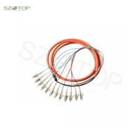 12 cores lc upc multi mode simplex fiber optic patch cord 1m lc upc pigtails fiber optic patch cable