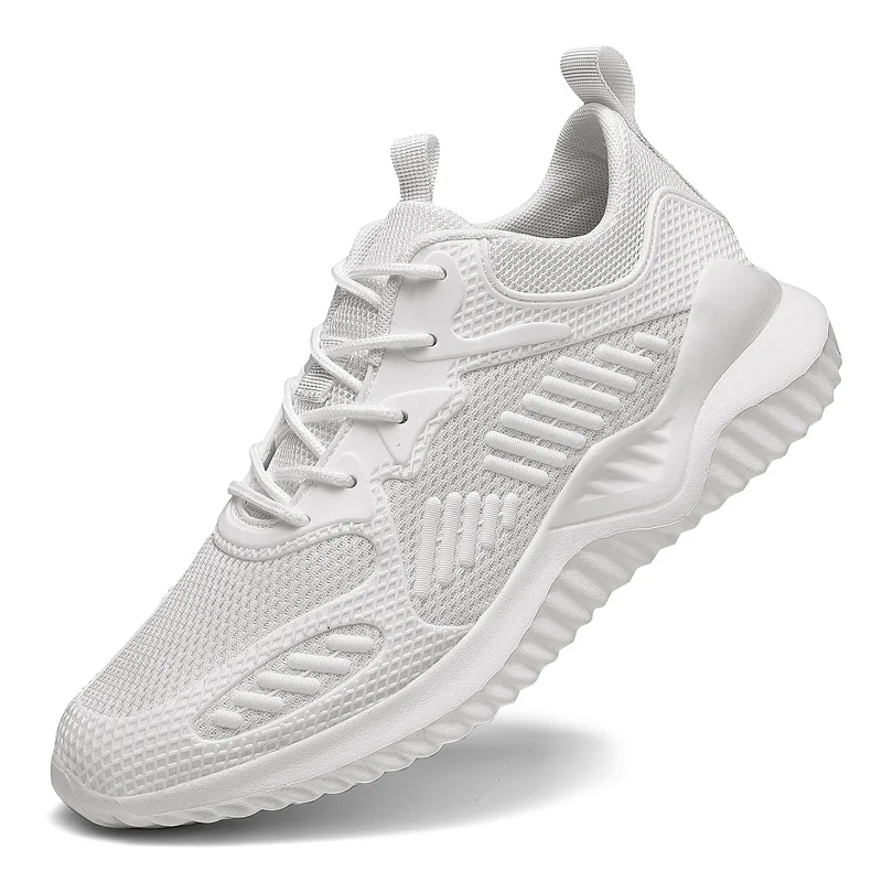2019Autumn and winter new 36-48 large size men's sports shoes lightweight breathable knitted urban running shoes outdoor sports