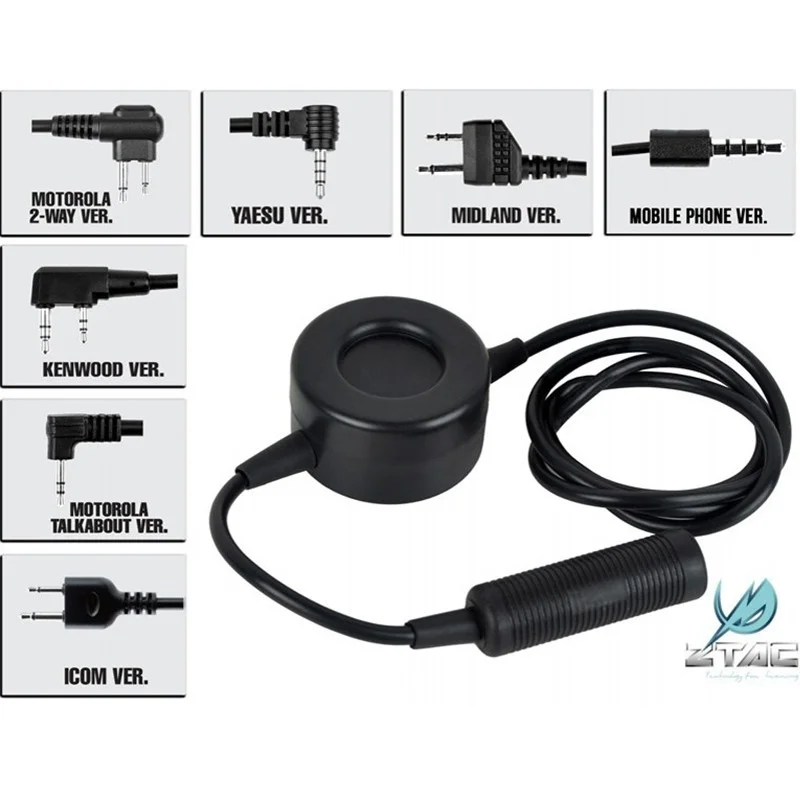 Z Тактический Softair TCI адаптер PTT военные кнопкой для принятия вызова Kenwood Miland Airsoft