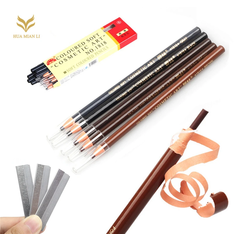 Набор инструментов для бровей (карандаш * 1 + бритва 10) лезвие триммера лица