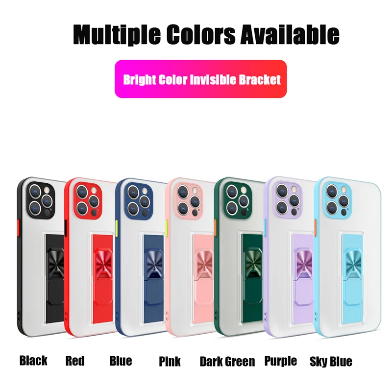 

Luxury Armor Case For iPhone 11 12 Pro Max mini X XS Max XR 8 7 Plus SE 2020 Magnetic Metal Ring Holder Stand Case For iPhone 11