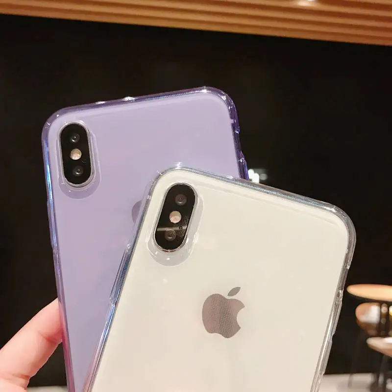 Прозрачный чехол для телефона iPhone 12 Mini XS Max мягкий качественный 11 X XR карамельного