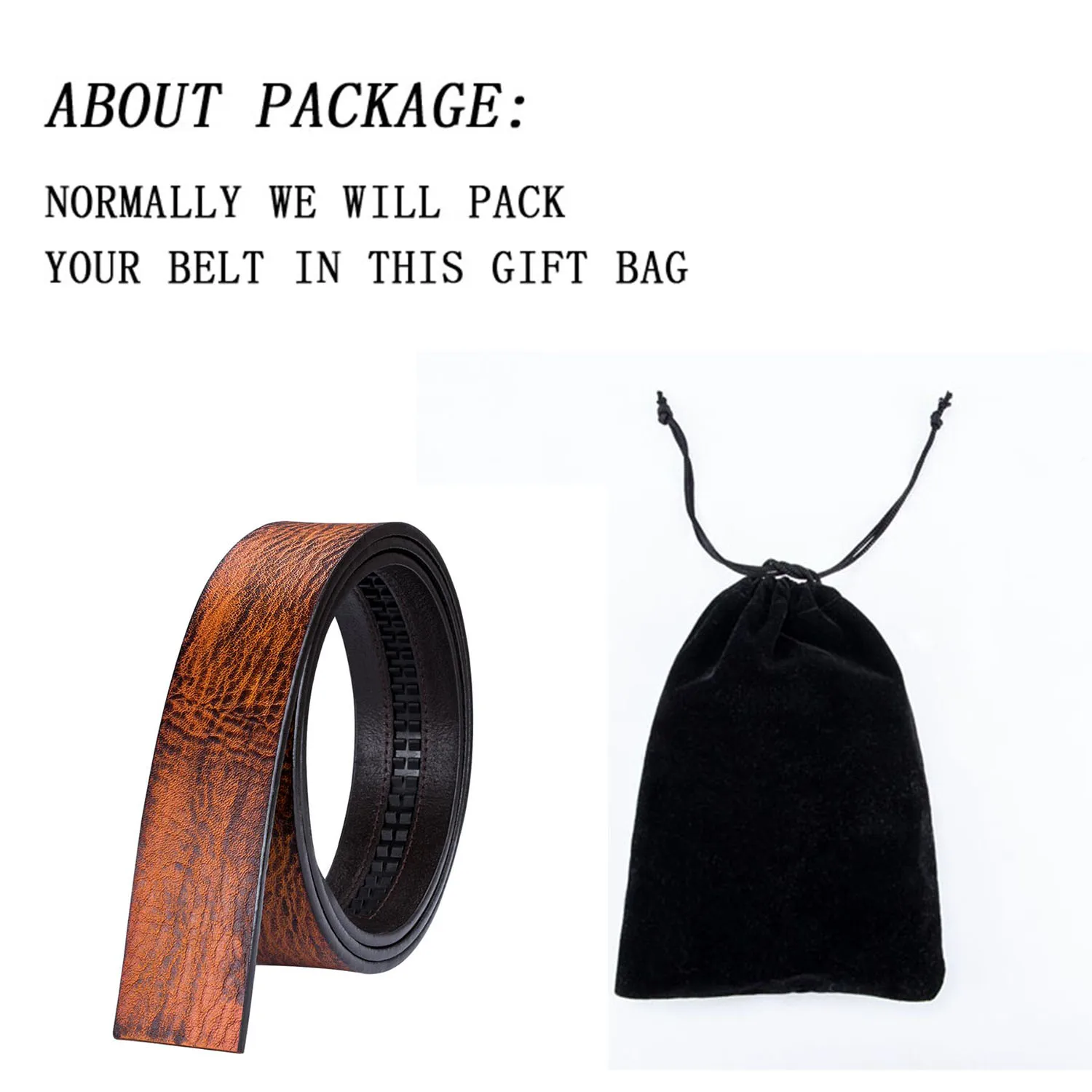 Мужской ремень без пряжки кожаный высокое качество мужской для джинсов Ширина 3 5