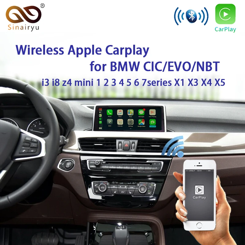Sinairyu WIFI беспроводной Apple Carplay Car Play для BMW CIC NBT EVO 1 2 3 4 5 7 серия X1 X3 X4 X5 X6 MINI i3 Android авто