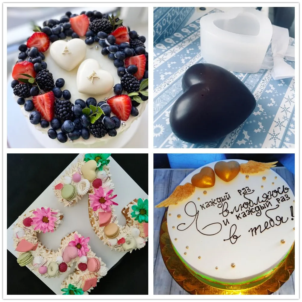 

Новое поступление, форма в виде сердца для украшений, шоколада, форма ручной работы, инструмент для выпечки тортов