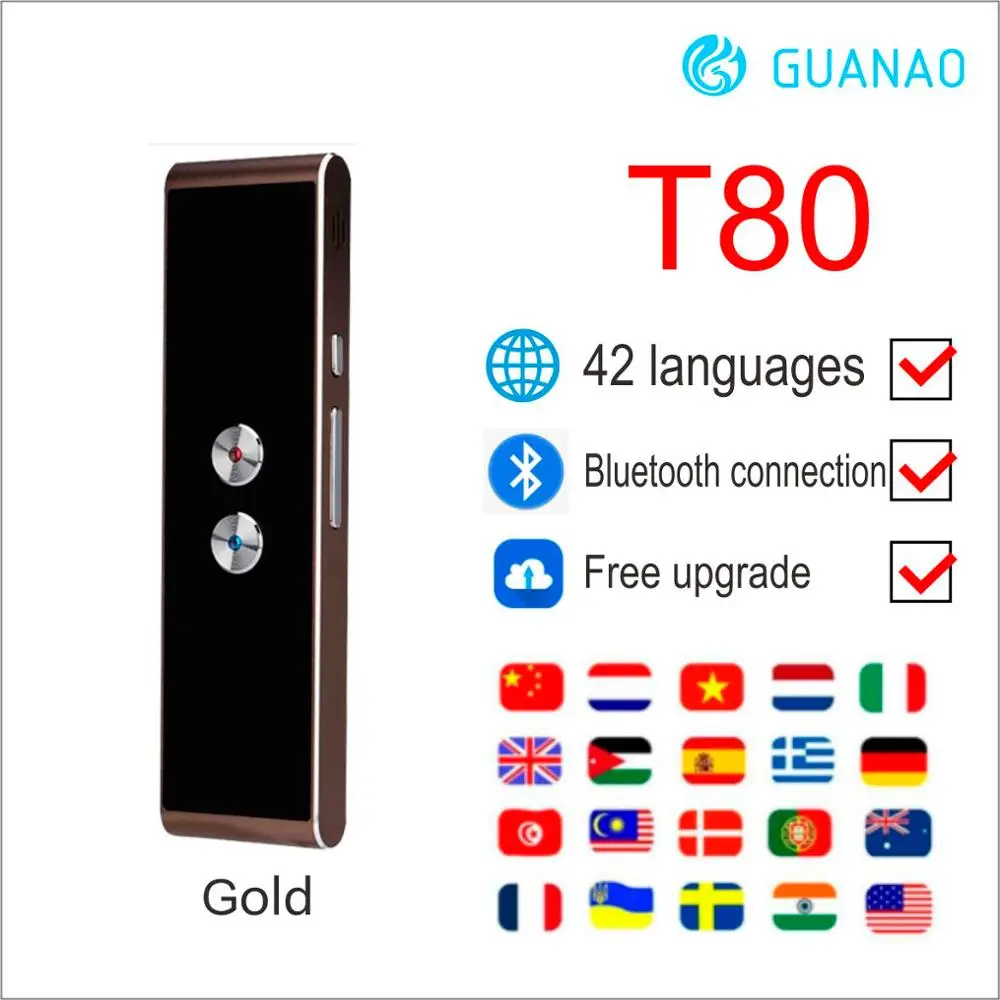 Умный Bluetooth переводчик портативный многоязычный Интеллектуальный голосовой