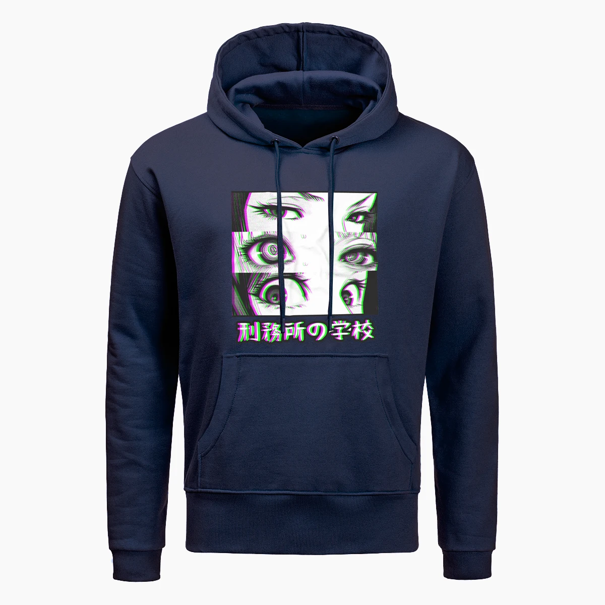 

Худи мужское с японским аниме принтом грустных глаз, забавная Осенняя Толстовка в стиле хип-хоп, уличная одежда в стиле Харадзюку, зима