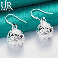 urpretty new 925 sterling silver hollow exquisite ball drop earring for women wedding engagement party jewelry charm gift