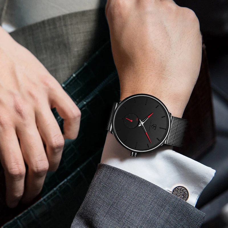 Часы Lavaredo мужские модные деловые водонепроницаемые спортивные кварцевые