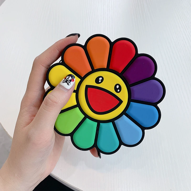 Кошелек для монет с подсолнухами милые забавные мягкие кошельки ключей из