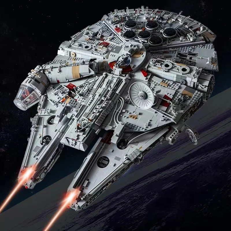 

Игрушки MOULD KING Starship модель сокола тысячелетия совместимая с MOC 75192 05132 строительные блоки кирпичи для детей рождественские подарки