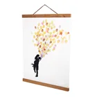 Подвесная рамка из тика, деревянная рамка для фотографий, натуральная живопись, фоторамка, искусство на холсте, 21304050 см