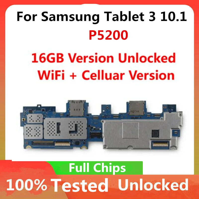 Для планшета Samsung 3 10 1 P5200 WiFi + Celluar Оригинал P5210 P5220 материнская плата SIM 3G 4G Android OS