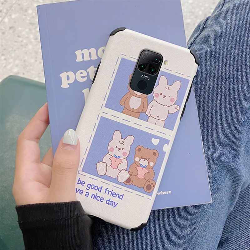 

Peach Bear Phone Case For Xiaomi Redmi 9 Note 9 8 7 Pro K40 K30 Pro Leather Cover