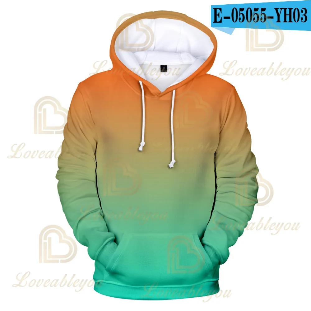 

Color Sweatshirt Hoodies Girls Women Harajuku Gradient Print Kids Children Pullover Autumn Streetwear Top Coats