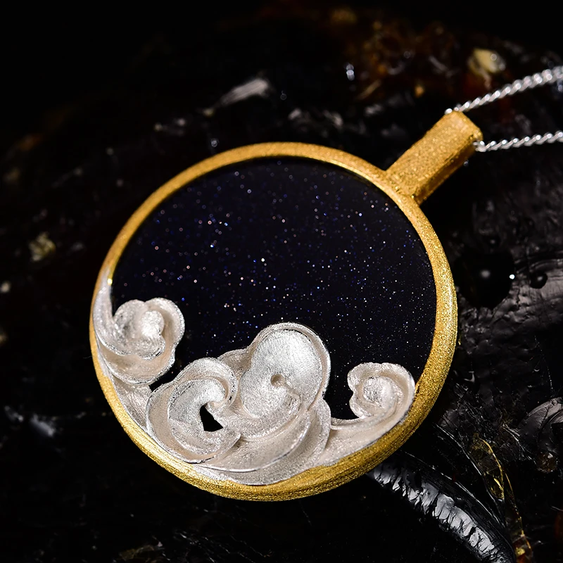 Женский кулон без цепочки Lotus Fun Звездные волны и из настоящего серебра 925 пробы