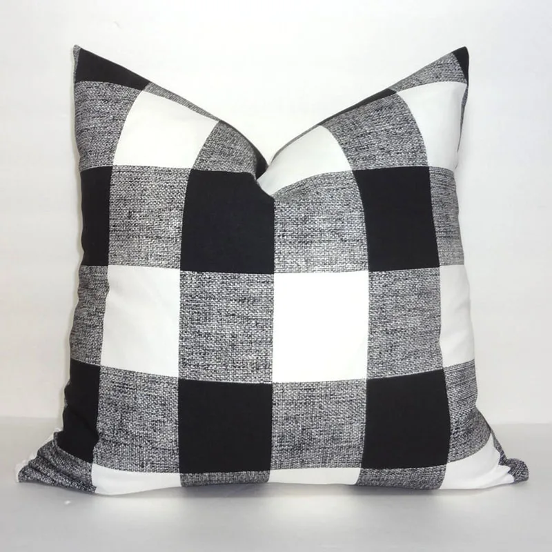 

CANIRICA Pillow Case Plaid Cushion Cover Home Decor Pillow Cover 45*45 Kussenhoes Living Room Nordic Spring Decoration