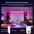 Светодиодная лента Suntech с Wi-Fi, светодиодные лампы SMD5050, совместимые с Alexa,Google Home, умные Меняющие цвет веревочные огни для украшения
