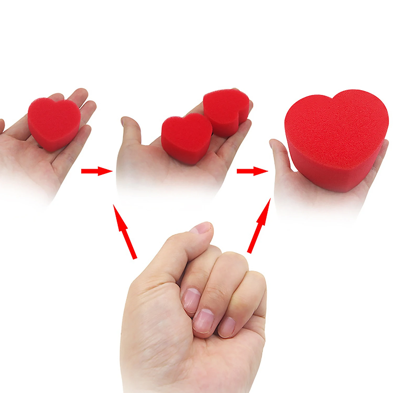 5pcs Magic Sponge Ball Red Heart Love Balls Illusion Tools Street Close-up Stage Finger Trick Props Toy | Игрушки и хобби