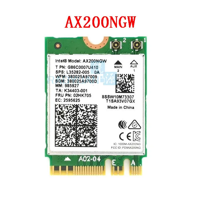 2.4Gps Беспроводной адаптер AX200NGW NGFF для Intel Wi-Fi 6 AX200 сетевой карты 2 4 г/5 ГГц 802.11ac/ax