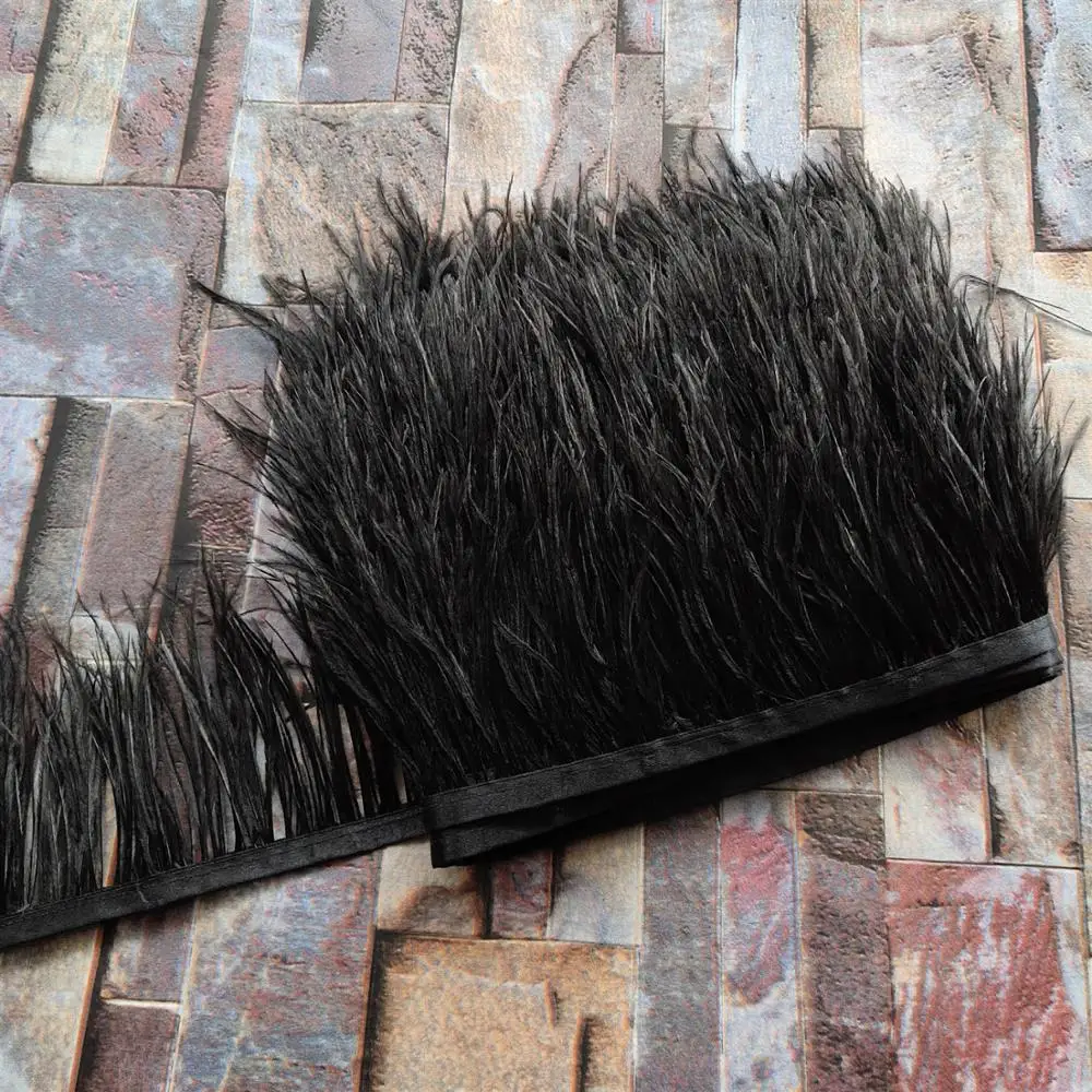 Оптовая продажа яркая лента из страусиных перьев диаметром 5/10 метров 8-10 см/3-4