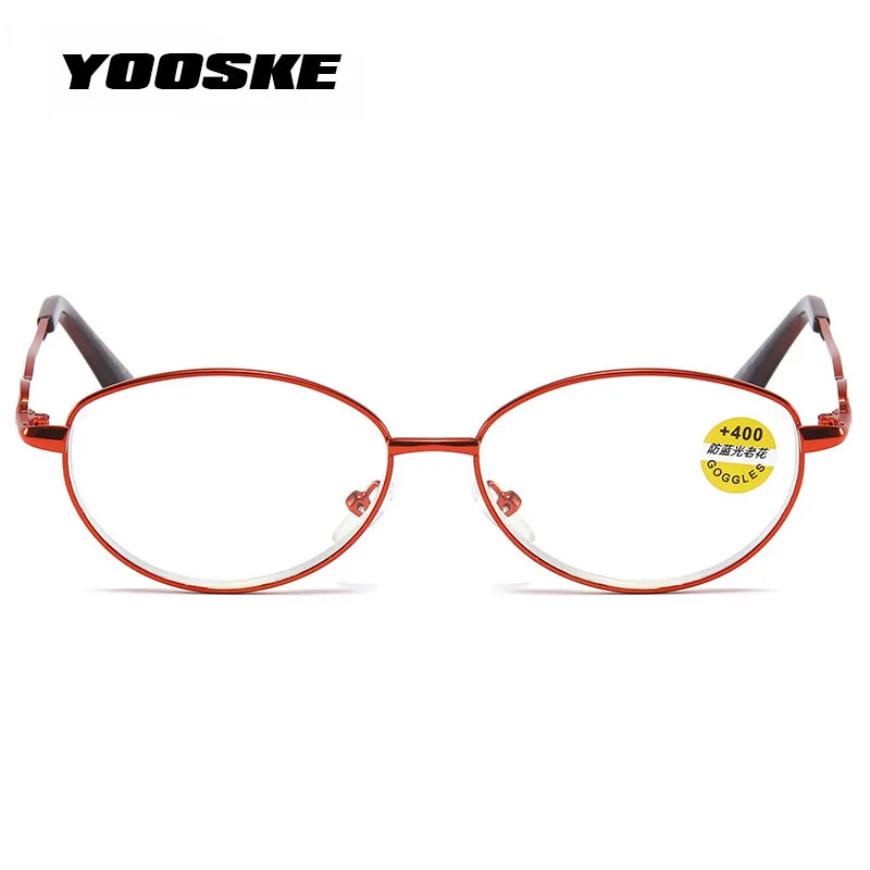 Овальные женские оптические очки для чтения YOOSKE с защитой от сисветильник работы