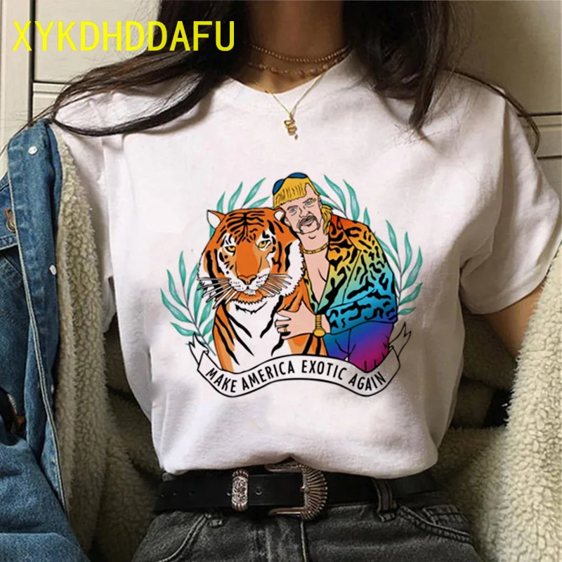 Женская футболка Joe Exotic гранж тигр кинг забавная уличная одежда эстетическая