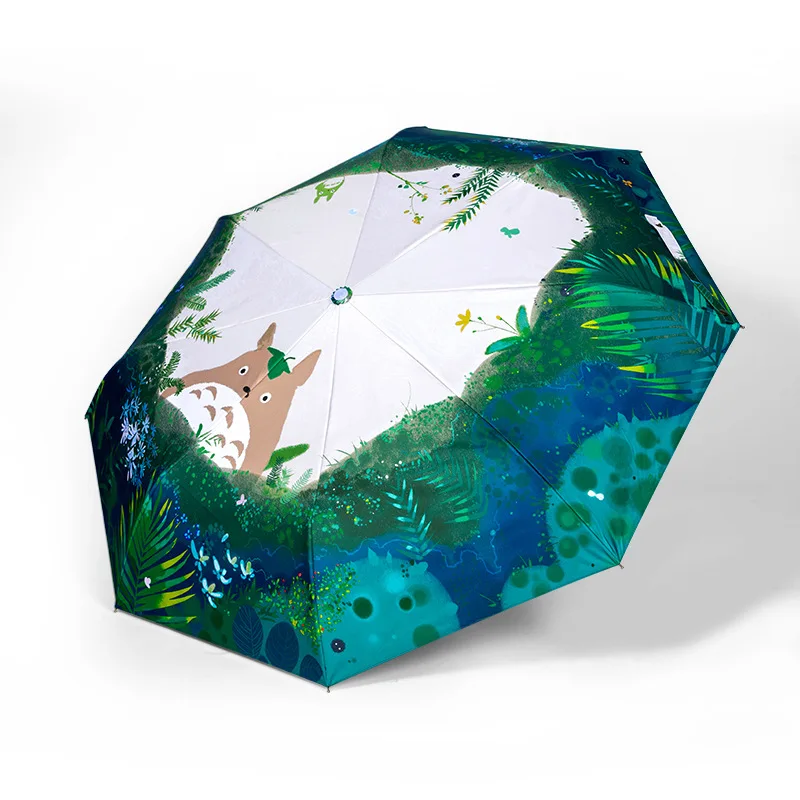 Зонт детский ветрозащитный с длинной ручкой и мультяшным рисунком | Дом сад