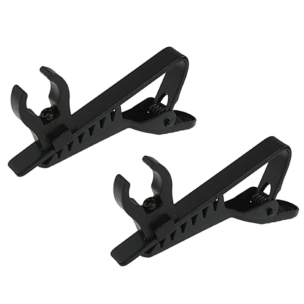 Черный металлический держатель с зажимом под крокодила для мини 6 мм петличный