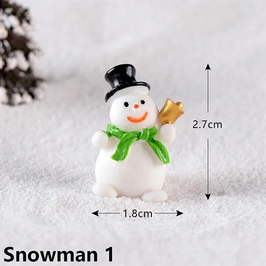 Snowman 1 1 шт. подарок микро бонсай для пейзажа Сказочный Сад домашний Декор Фигурка снеговика Мини Санта Клаус рождественские украшения аксессуары - Цвет: Snowman 1