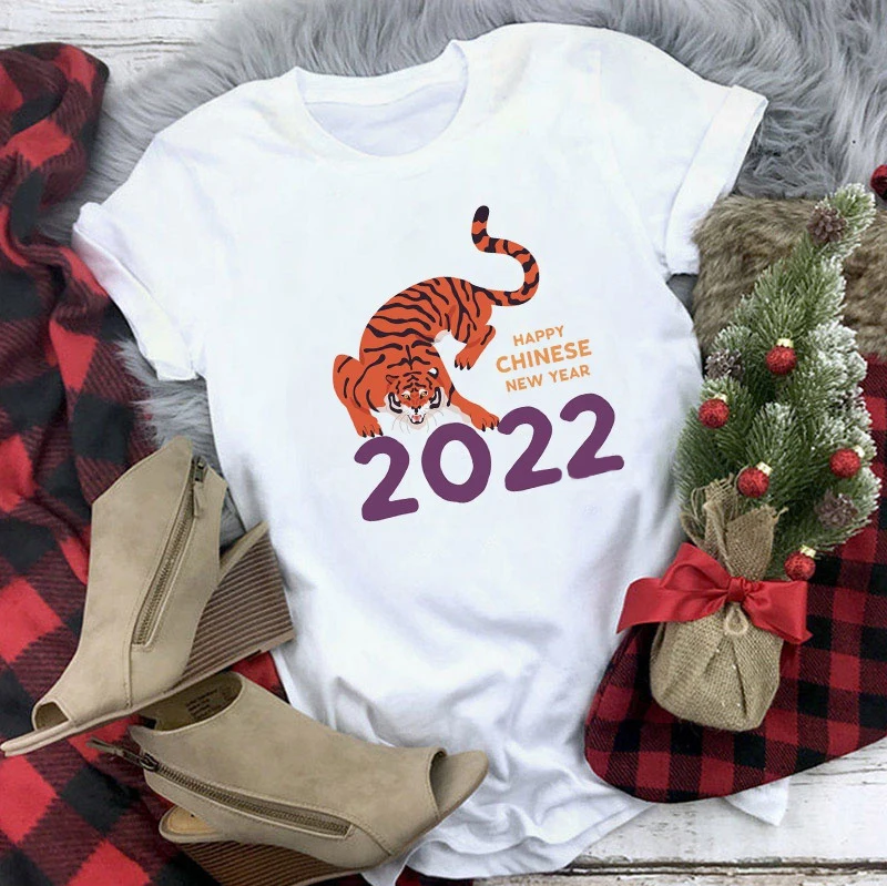 Женский Графический костюм zogканки на новый год 2022 милый тигра в Санта с