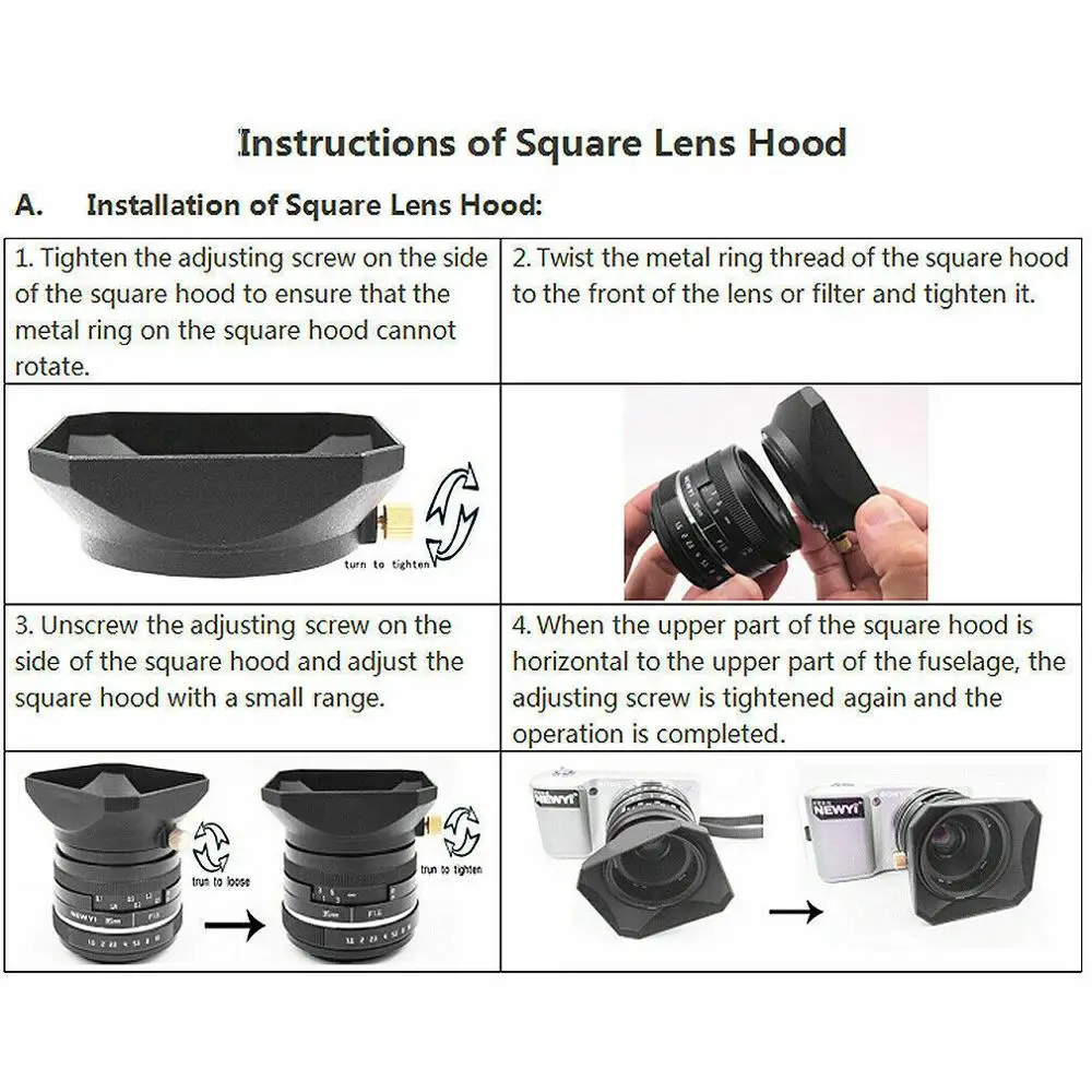 Ретро объектив квадратной формы для Фотоаппарата Sony AX33 AX33E AXP33 AXP33E|handheld