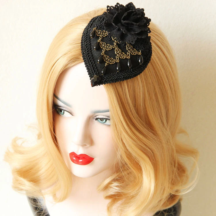 Черная бархатная пикантная однотонная обувь с небольшой головные уборы для