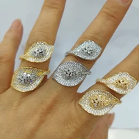 trendy luxury gorgeous rings for noble fashion women party daily jewelry cubic zircon dubai naija bridal finger ring 2021 new