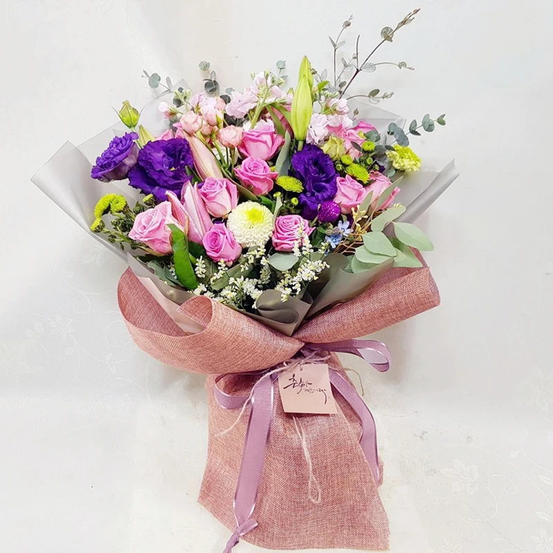 5 ярдов/рулон бумага для упаковки цветов украшения льняного букета ручной