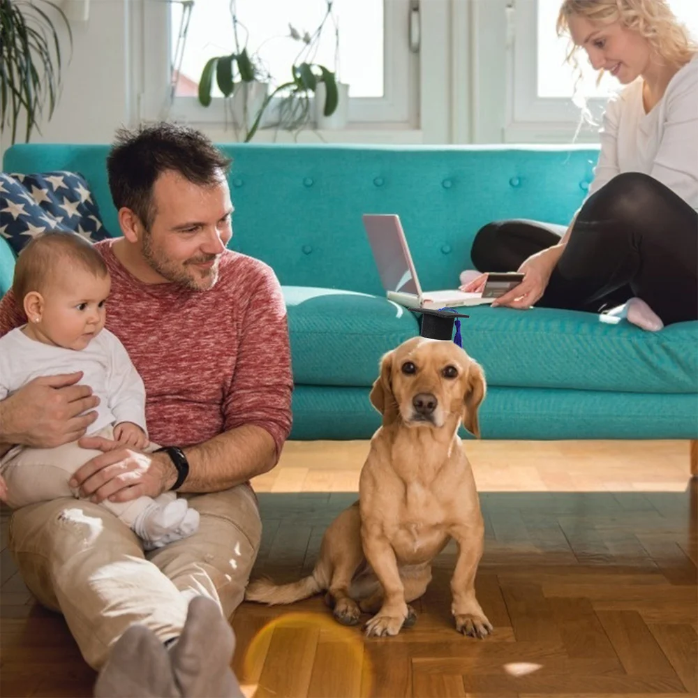 

4pcs Small Pets Decorative Hat Mini Graduation Doctoral Hat Doll Accessories