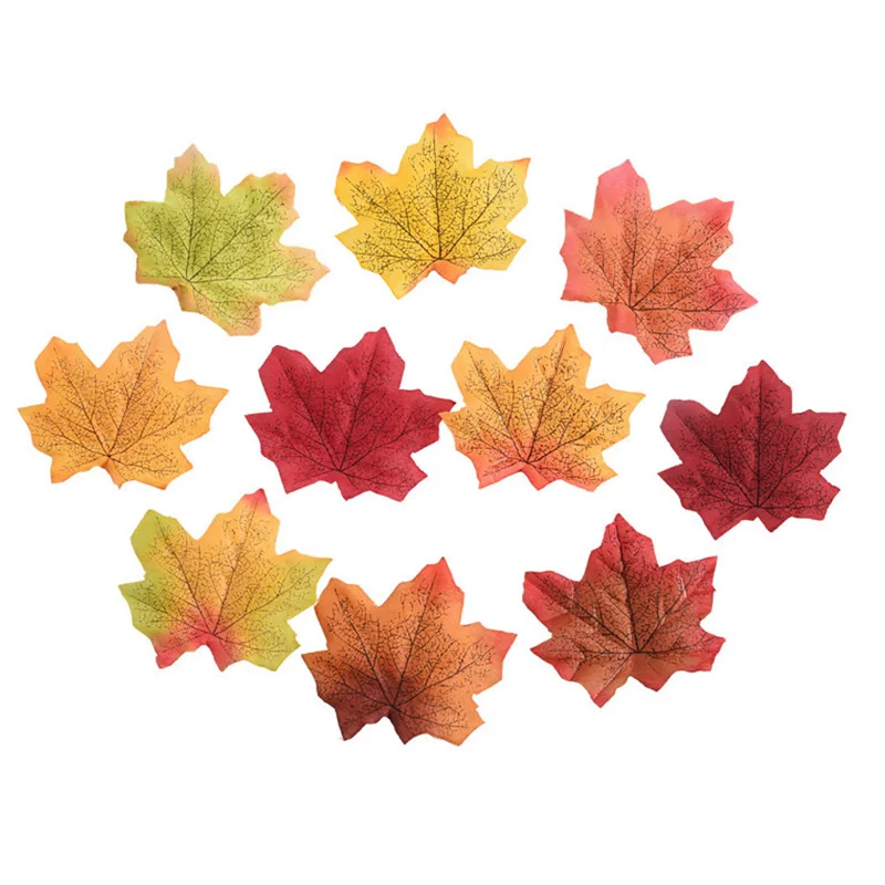 50 100 Pieces Of Maple Leaf Artificial Leaves Simulation Decorative Suitable For Home Wedding Party Decoration | Дом и сад