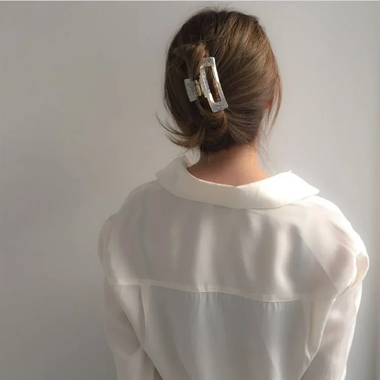 Винтажный Акриловый Мраморный зажим для волос из ацетата целлюлозы заколки