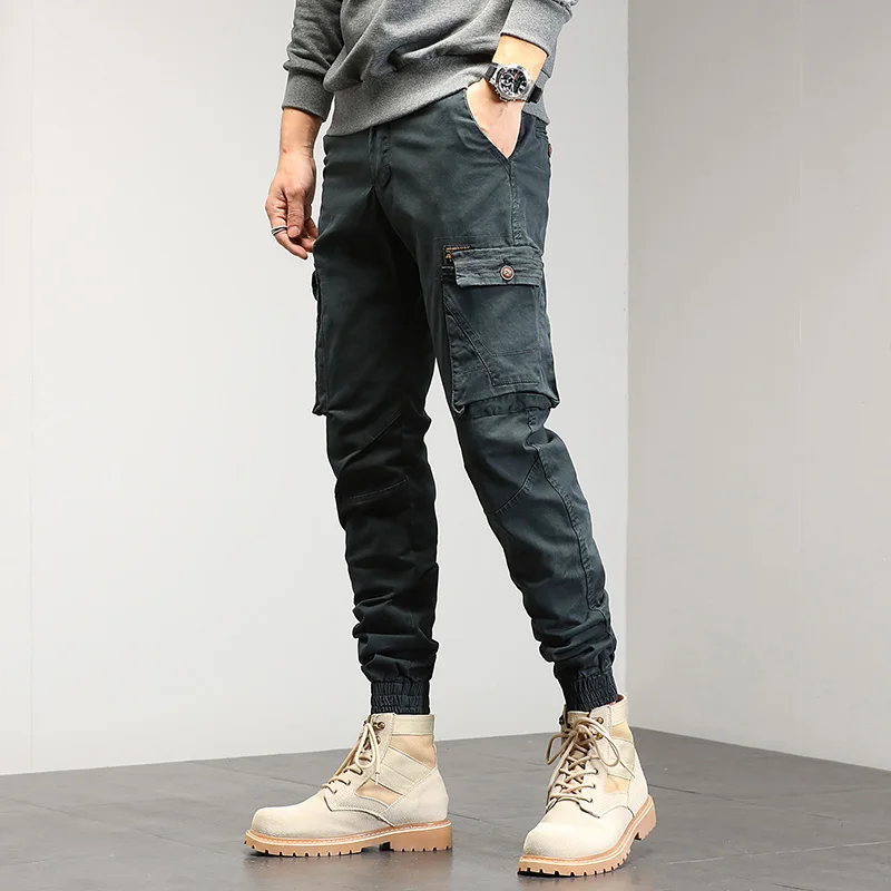 

Autumn Men's Cargo Pants Cotton Military Tactical Pants Baggy CargoTrousers Oversize Streetwear Sports Overalls Men Clothing