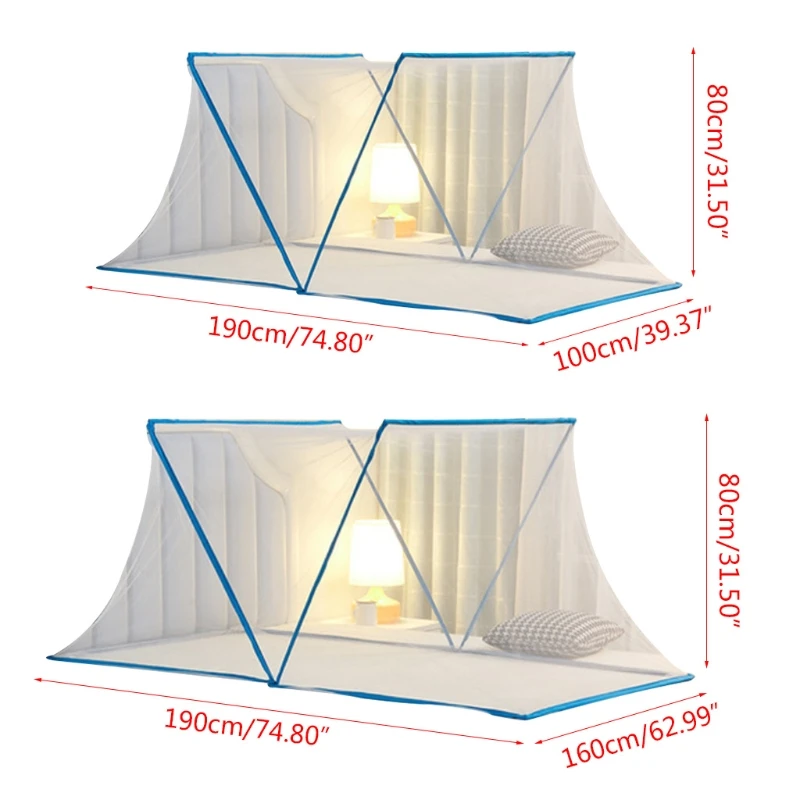 

Folding Mosquitoes Net Foldable Bed Canopy Portable Anti-mosquito Netting Cover