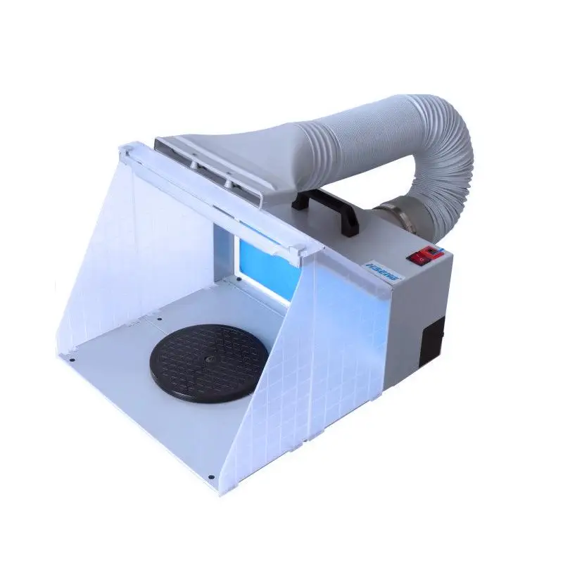 

25W HS-E420 Portable Airbrush Spray Booth Set Foldable Paint Spray Extractor Exhaust Filter For Model Hobby Crafts
