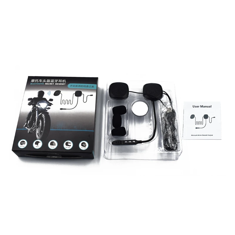 

50M Waterproof Moto Bluetooth Wireless Anti-Interference Helmet Headset Hands Free Bluetooth V4.2 Intercom For Motorcycle