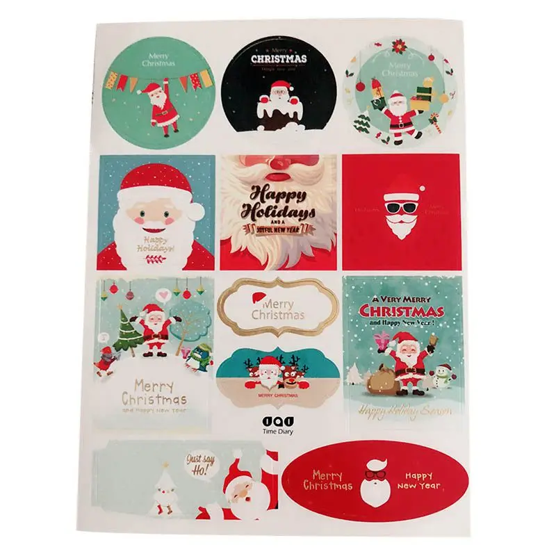 2 шт./лот Рождественское украшение подарочные бумажные наклейки Diy этикетки на