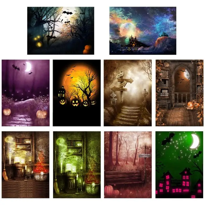 Украшения для Хэллоуина фон настенный фотографический тканевый реквизит