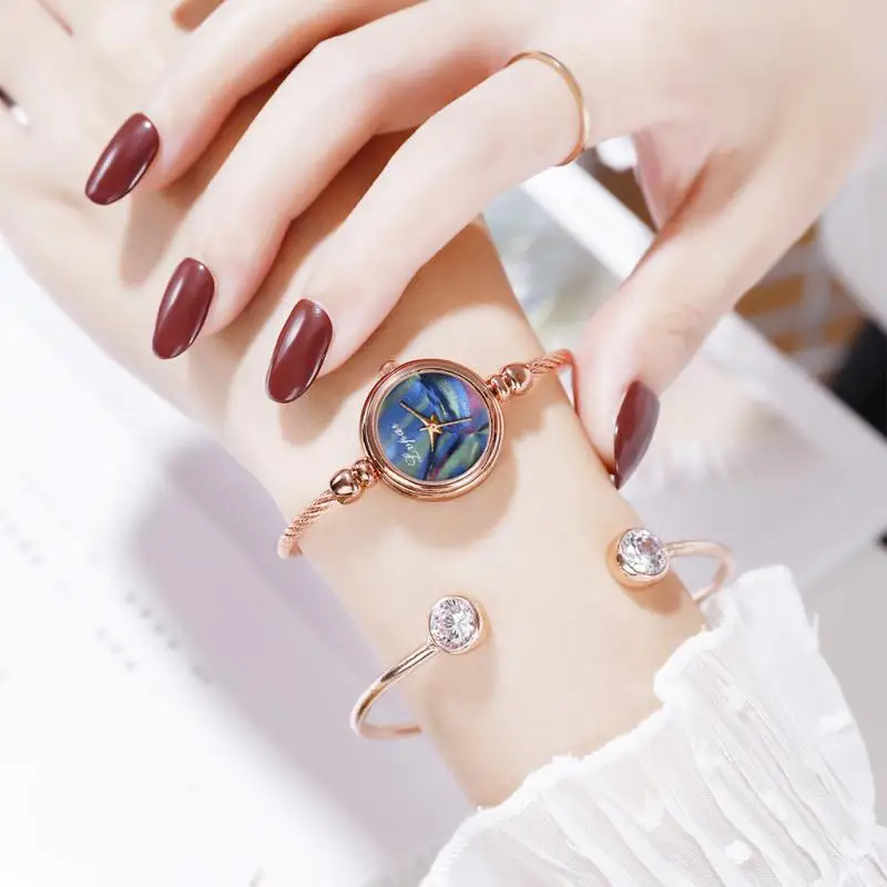 2019 новые модные повседневные часы с радугой Женские Кварцевые аналоговые