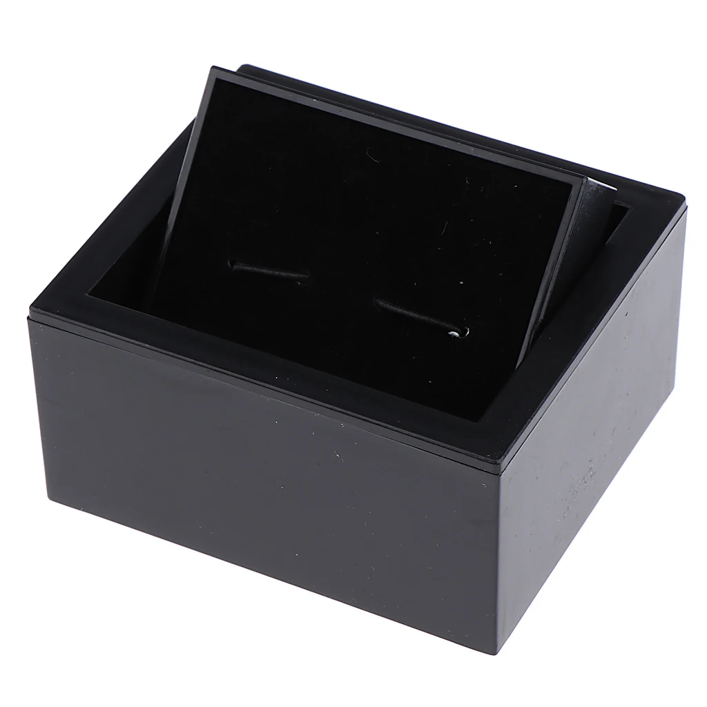 

Plastic Overturn Cuff Links Box Cufflinks Holder Storage Case Portable Design Jewelry Packaging Black