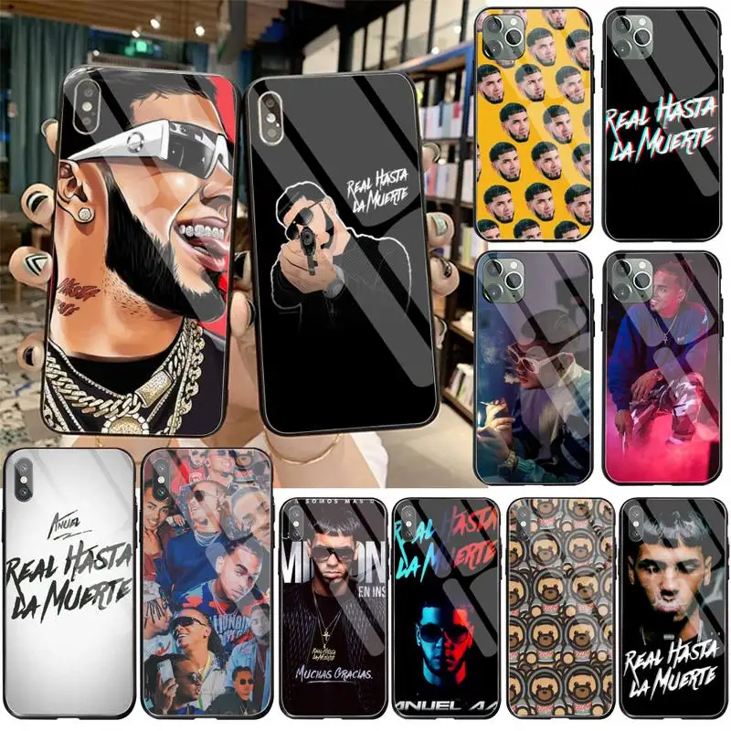 

YJZFDYRM Hot Anuel AA DIY phone Case cover Shell Tempered Glass For iPhone 11 Pro XR XS MAX 8 X 7 6S 6 Plus SE 2020 case