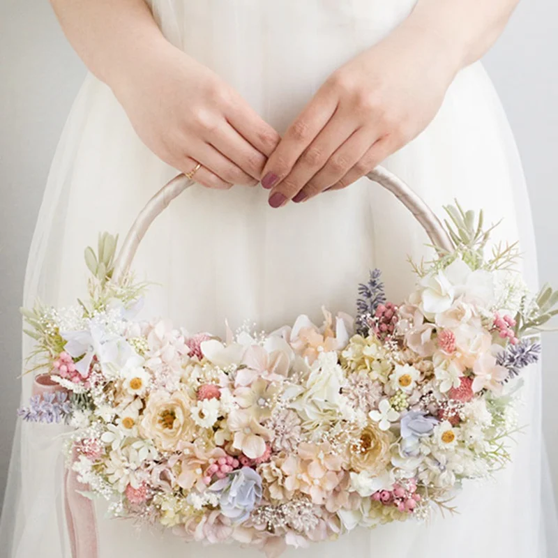 Золотистый металлический Свадебный венок 15-40 см гирлянда искусственные цветы